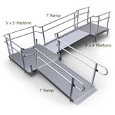 14-4455ST Harmar Elevation 14 L-Shaped Modular Ramp with 4 Top Platform 1