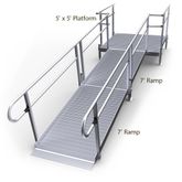14-55S-I Harmar Elevation 14 Straight Modular Ramp with 5 Platform - Installation Included 1