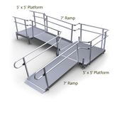 14-55ST-I Harmar Elevation 14 L-Shaped Modular Ramp with 5 Top Platform - Installation Included 1