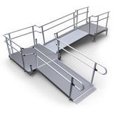 15-55ST Harmar Elevation 15 L-Shaped Modular Ramp with 5 Top Platform
