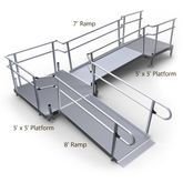 15-55ST Harmar Elevation 15 L-Shaped Modular Ramp with 5 Top Platform 1