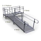 17-5590T Harmar Elevation 17 L-Shaped Modular Ramp with 5 Turning Platform 1