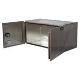 1705310 48 W x 18 D x 18 H Buyers Products Brushed Aluminum Double Barn Door Underbody Toolbox with Three-Point Latch - 1705310 1