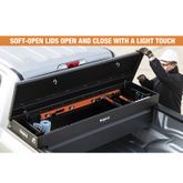 1739430 Buyers Products Matte Black Diamond Tread Aluminum Crossover Truck Tool Box - 63 W x 20 D x 13 H 5