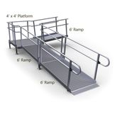 18-4490T-I Harmar Elevation 18 L-Shaped Modular Ramp with 4 Turning Platform  - Installation Included 1
