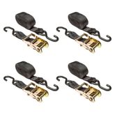 18RAT-S-4 2 x 18 Ratchet Straps with S-Hooks - 4-Pack