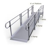 19-44S Harmar Elevation 19 Straight Modular Ramp with 4 Platform 1