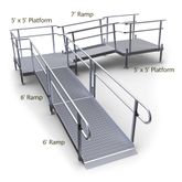 19-55ST Harmar Elevation 19 L-Shaped Modular Ramp with 5 Top Platform 1