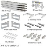 20-16-192-02-02-MLL-4-KIT 8 L x 16 W 4 Bunk Load Leveler  4 Ramp Master Kit for 16 H Step Deck Trailers - 20000 lb Capacity