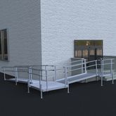20-44552TP Harmar Elevation 20 Side-Entry L-Shaped Modular Ramp with 4 Top Platform 7