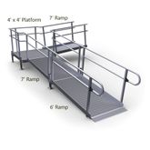 20-4490T Harmar Elevation 20 L-Shaped Modular Ramp with 4 Turning Platform 1