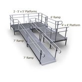 20-44TSB55 Harmar Elevation 20 Side-Entry U-Shaped Modular Ramp with 4 Top Platform 10 Turning Platform 1