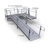 20-45SB Harmar Elevation 20 U-Shaped Modular Ramp with 8 Turning Platform 1