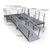 20-55SSB55 Harmar Elevation 20 U-Shaped Modular Ramp with 5 Top Platform 10 Turning Platform 1