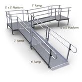 20-55ST Harmar Elevation 20 L-Shaped Modular Ramp with 5 Top Platform 1