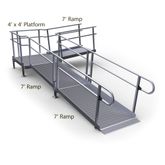 21-4490T Harmar Elevation 21 L-Shaped Modular Ramp with 4 Turning Platform 1