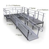 21-44SSB55 Harmar Elevation 21 U-Shaped Modular Ramp with 4 Top Platform 10 Turning Platform 1