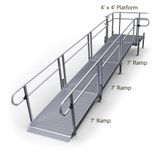 21-44T-I Harmar Elevation 21 Side-Entry Straight Modular Ramp with 4 Platform - Installation Included 1