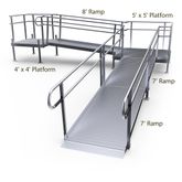 22-44552TP Harmar Elevation 22 Side-Entry L-Shaped Modular Ramp with 4 Top Platform 1