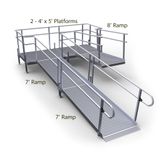 22-45SB Harmar Elevation 22 U-Shaped Modular Ramp with 8 Turning Platform 1