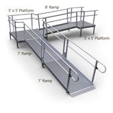 22-55ST Harmar Elevation 22 L-Shaped Modular Ramp with 5 Top Platform 1