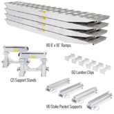23-18-192-02-02-MLL-2 8 L x 18 W 2 Bunk Load Leveler  4 Ramp System for 18 H Step Deck Trailers - 23500 lb Capacity