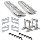 23-18-192-FLAT-BED-Kit-DSSS 16 L x 18 W Aluminum Flatbed Trailer Ramps Double Hangers Steel Skid Seat  23500 lb per axle Capacity