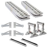 23-18-192-FLAT-BED-Kit-STSS 16 L x 18 W Aluminum Flatbed Trailer Ramps Single Hangers Steel Skid Seat  23500 lb per axle Capacity