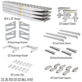 23-26-192-02-02-MLL-4-KIT 8 L x 20 W 4 Bunk Load Leveler  4 Ramp Master Kit for 26 H Step Deck Trailers - 23500 lb Capacity