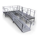 23-44SSB45-I Harmar Elevation 23 U-Shaped Modular Ramp with 4 Top Platform 8 Turning Platform - Installation Included
