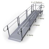 23-55T Harmar Elevation 23 Side-Entry Straight Modular Ramp with 5 Platform 1