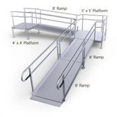 24-4455ST-I Harmar Elevation 24 L-Shaped Modular Ramp with 4 Top Platform - Installation Included 1