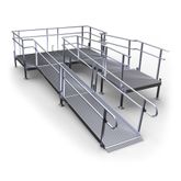 24-44SSB55-I Harmar Elevation 24 U-Shaped Modular Ramp with 4 Top Platform 10 Turning Platform - Installation Included