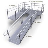 24-55SB-I Harmar Elevation 24 U-Shaped Modular Ramp with 10 Turning Platform - Installation Included 1