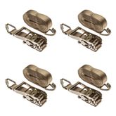 27RATG-J-4 2 x 27 Ratchet Straps with J-Hooks - 4-Pack