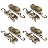 27RATG-S-4 2 x 27 Ratchet Straps with S-Hooks - 4-Pack