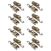 27RATG-S-8 2 x 27 Ratchet Straps with S-Hooks - 8-Pack