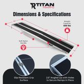 322100 Titan Ramps 10 Multi-Fold Aluminum Wheelchair Ramp - 600 lb Capacity EI2