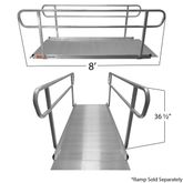 323318 Titan Ramps Handrails for 8 Wheelchair Entry Ramp 1