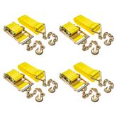 4in-Rat-Chain-40-4 4 x 40 Heavy-Duty Ratchet Strap with Chain Extensions - 4-Pack