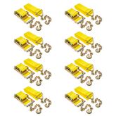 4in-Rat-Chain-40-8 4 x 40 Heavy-Duty Ratchet Strap with Chain Extensions - 8-Pack