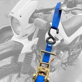 510112 1 x 10 ATV  Motorcycle Ratchet Utility Pack with S-Hook - Blue 3