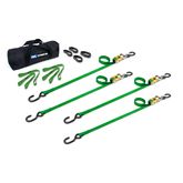 510115 1 x 10 ATV  Motorcycle Ratchet Utility Pack with S-Hook - Lime Green