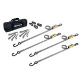 510117 1 x 10 ATV  Motorcycle Ratchet Utility Pack with S-Hook - Silver