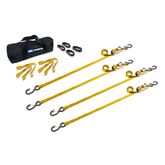 510344 1 x 10 ATV  Motorcycle Ratchet Utility Pack with S-Hook and Keeper - Yellow