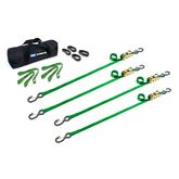 510345 1 x 10 ATV  Motorcycle Ratchet Utility Pack with S-Hook and Keeper - Lime Green