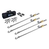 510347 1 x 10 ATV  Motorcycle Ratchet Utility Pack with S-Hook and Keeper - Silver