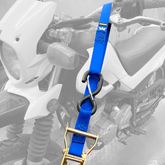 510436 1 x 10 Motorcycle Ratchet Tie-Down Pack with Integrated Soft Loops S-Hooks  Keepers - Purple 3