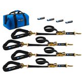 511648 2 x 8 Pro Pack Premium Tie-Down Strap Kit with 40 Axle Strap Sewn Fixed Ends - Black