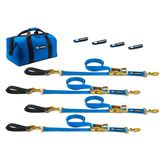 512210 2 x 10 Ultra Pack Tie-Down Straps with Detachable Axle Straps Sewn Fixed Ends - Blue
